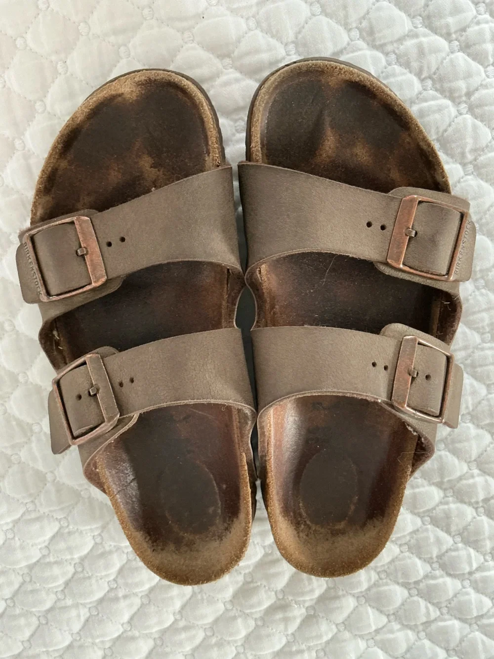 Birkenstock Arizona Slide Sandals Tan Brown 34EU/ 3-3,5 youth kids  or women